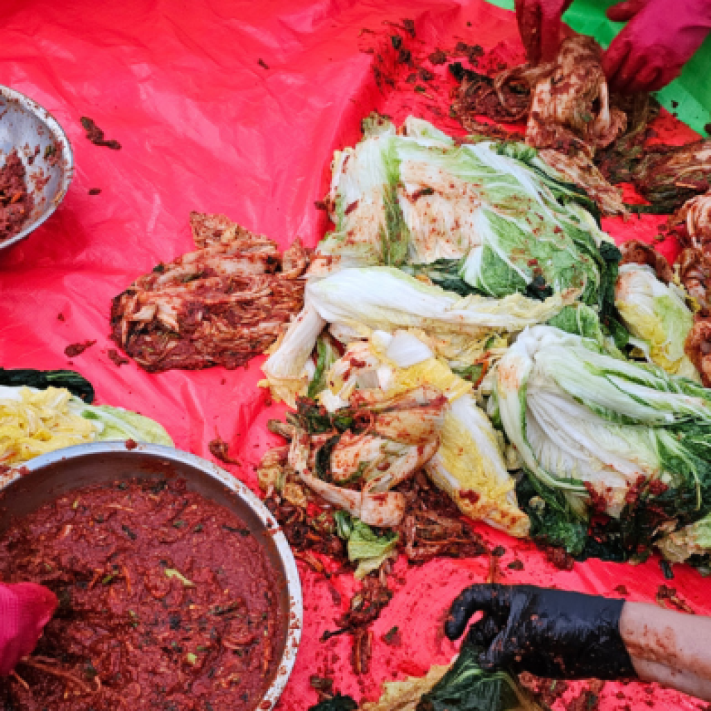 Process of making Kimchi